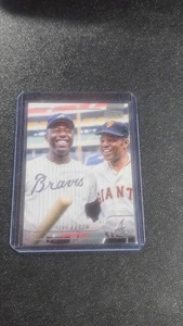 2022 Topps Stadium Club - Willie Mays, Hank Aaron #218 Posed with Willie Mays - Picture 1 of 2