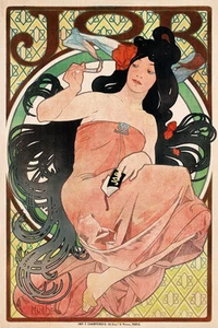 JOB by Alphonse Mucha A2 High Quality Canvas Art Print - Bild 1 von 1