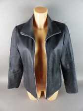 Diversi Damen Jacke Gr. 36 Leder Vintage Lederjacke Reißverschluss (StS)