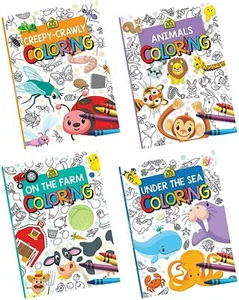 4er Set Schulzone Malbücher für Kinder - Tiere, gruselig-krabbelnd,... - Bild 1 von 5