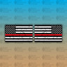 Thin Red Line American Flag Firefighter LIMITED 3"x5" Set (2) Decal Sticker