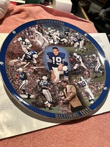 Johnny Unitas Baltimore Colts 12 Zoll Teller mit Ständer - Bild 1 von 8
