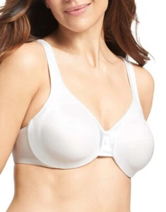 Olga by Warner's 35002A Signature Support Satin Bra 36D White - Afbeelding 1 van 1