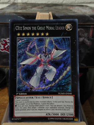 Yu-Gi-Oh! - CXyz Simon the Great Moral Leader - NUMH-EN040 - NM - 1st - Secret - Image 1 of 2