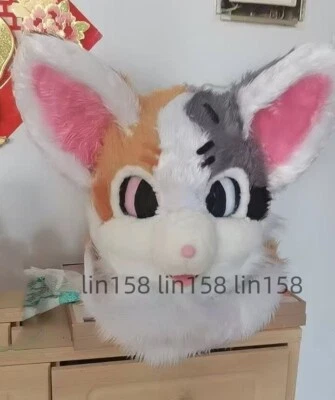 Длинные волосы хаски собаки Fox талисман костюм Хэллоуин мультфильм костюм Рождество (голова) - Изображение 1 из 3