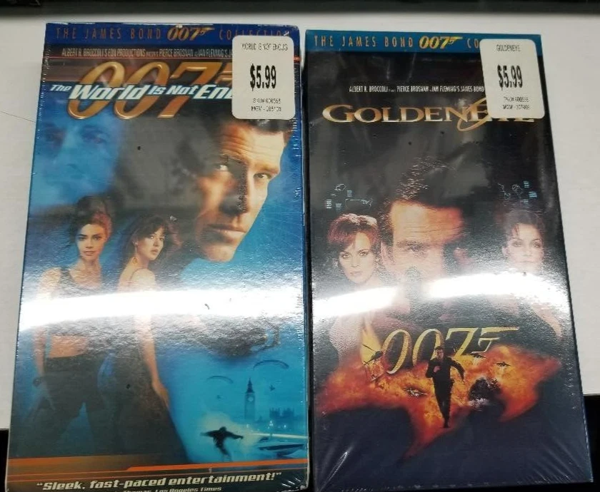 The James Bond 007 Collection Sealed VHS Lot Goldeneye, The World is not Enough - Image 1 of 1