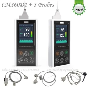 CONTEC CMS60D1 Finger Pulse Oximeter Blood Oxygen SPO2 PR PI Monitor 3 Probes - Picture 1 of 12