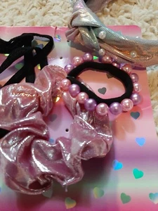 kids face mask set of 2 with matching hair accessories new - Picture 1 of 5