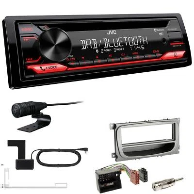 JVC KD-DB622BT DAB inkl Antenne Bluetooth USB für Ford C-Max 2007-2010 silber - Bild 1 von 4