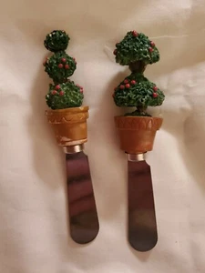 Pair of Topiary butter-cheese spreaders - Picture 1 of 2