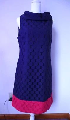Adrianna Papell Women's Sleeveless Knee Length Summer Dress Blue/Pink Size 10 - Image 1 of 4