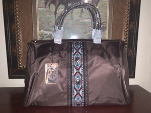 MONTANA WEST BROWN DUFFEL TOTE BAG NWT WITH MW STRAP AMAZING WEEKENDER DUFFEL - Picture 1 of 1