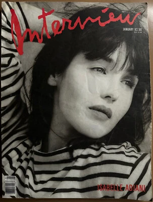 INTERVIEW MAGAZINE -- JANUARY 1990 -- ISABELLE ADJANI COVER - Image 1 of 2
