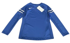 NWT Nike Stock Club Ace Long Sleeve Volleyball Jersey Girls Medium Blue CZ1469 - Picture 1 of 5
