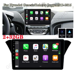 9" For 12-16 Hyundai Genesis Coupe Carplay 2+32GB Radio Stereo GPS Nav Head Unit - Picture 1 of 21
