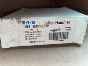 NEW Eaton Cutler Hammer E58-18DP50-ELPB 2-IN Photoelectric Sensor E5818DP50ELPB - Picture 1 of 4