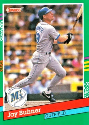 Jay Buhner 1991 Donruss #509 Seattle Mariners MLB Card- Free Shipping - Image 1 of 2