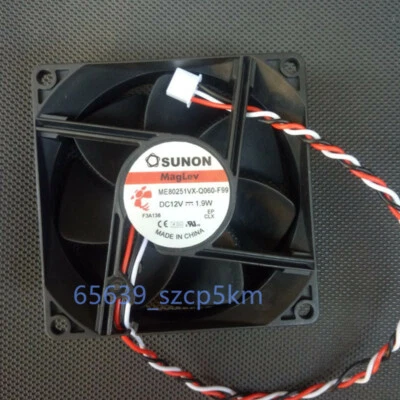 Sunon ME80251VX-Q060-F99 DC 12V 1.9W 3Pin 80*80*25mm Cooling Fan - Image 1 of 2