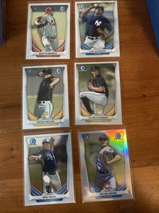Lot of 6 2014 Bowman Chrome pitchers inculding 3 1st and 1 Refractor Mlb Stars