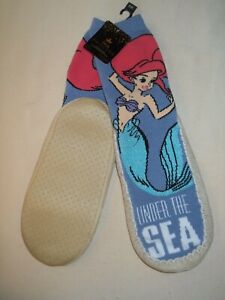 Disney Princes Ariel Under The Sea Womens Ladies Ankle Slipper Socks Sz S/M, NEW
