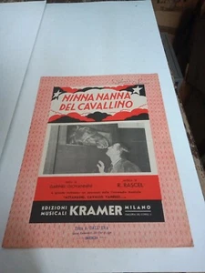 Sheet Music Bedtime Lullaby Of Cavallino Garinei Giovannini Rascel KRAMER 1959 - Picture 1 of 1