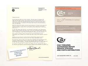 Colt Double Eagle 1989 Manual, Repair Stations List, Colt Letter, Etc. - Bild 1 von 5