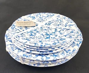 TOMMY BAHAMA Blue Coral Melamine 11" Dinner Plates and 9" Salad Plates Set of 8 - Picture 1 of 8