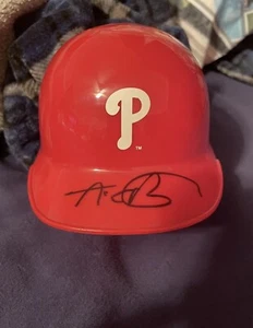 Alec Bohm Philadelphia Phillies Signed Authentic Official Mini Helmet - Picture 1 of 2