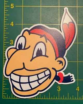 Chief Wahoo magnet Cleveland Indians magnet vinyl chief wahoo magnet 5" tall - Image 1 of 4