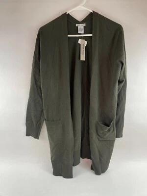 Suéter Sweet Romeo Para Mujer Talla S Cárdigan Abierto Verde Manga Larga con Bolsillo Nuevo con Etiquetas Foto 1 de 4