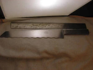 Vintage 13" Scalloped Edge Klinge Messer EVERBRITE rostfrei gewellte Klinge Brotmesser - Bild 1 von 5