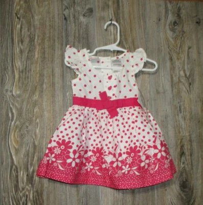 Vestido Floral Samara Nuevo con Etiquetas Niñas Rosa Lunares Blanco Niñas Talla 12 Meses Pascua Foto 1 de 4
