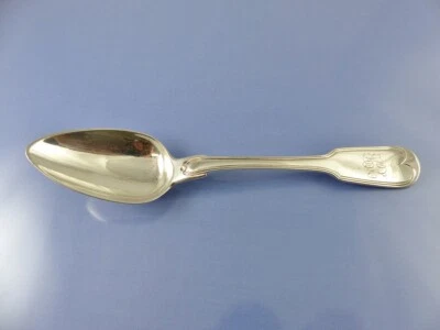 DOUBLE THREAD FIDDLE TABLE SPOON STERLING by PB/WB LONDON 1807 "SCR" - Image 1 of 4