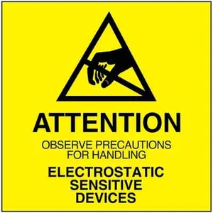 4" Electrostatic Sensitive Devices Decal Anti-Static Label ESD Warning Sticker - Picture 1 of 1