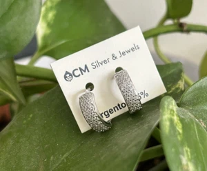 ORECCHINI IN AREGENTO CON PIETRE NATURALI CERCHIETTO , SPEDIZIONE GRATUITA - Foto 1 di 3