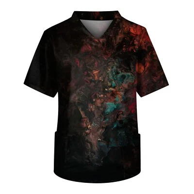 Camisetas Médicas para Hombre Estampadas Cuello en V Funcionamiento Unifrom con Bolsillo Foto 1 de 4