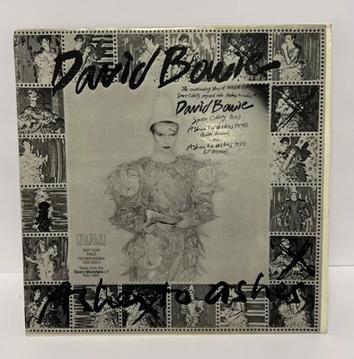 DAVID BOWIE ASHES TO ASHES SPACE ODDITY LP DJ SAMPLE PROMO DJL1-3795 VG W/STAMPS - Image 1 of 4