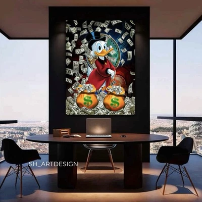Pintura Rich Scrooge McDuck, arte de pared Money Scrooge, Scrooge de lujo Foto 1 de 4