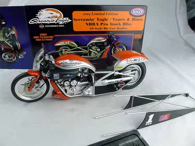 ERTL 1:9HD NHRA EE. UU. Carrera Recta Harley Motocicleta Modelo Aleación Edición Exclusiva Foto 1 de 4