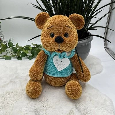 Häkeltier Kuscheltier Häkelarbeit Amigurumi gehäkeltes süßes Bärchen - Bild 1 von 4