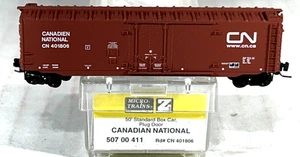 MICRO-TRAINS Z SCALE 50' STANDARD BOX CAR CANADIAN NATIONAL 50500341 - Picture 1 of 3