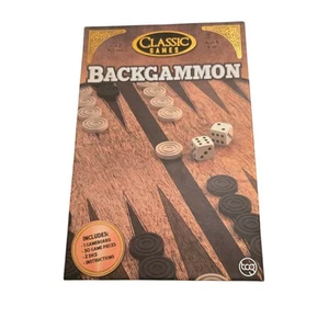Backgammon Game Complete Set Boxed 2 Player Classic Family Strategy Game Ages 6+ - Picture 1 of 6