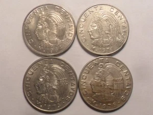 1964(Mo) 1971(Mo) 1975(Mo) 1979(Mo) NICE MEXICO BRONZE 50 CENTAVOS 4 PC SET!! - Picture 1 of 2