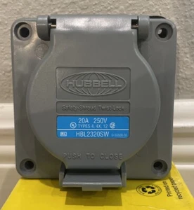 Hubbell HBL2320SW wasserdichte Twist-Lock Buchse 20A 250V 2-polig (5er-Pack) - Bild 1 von 4
