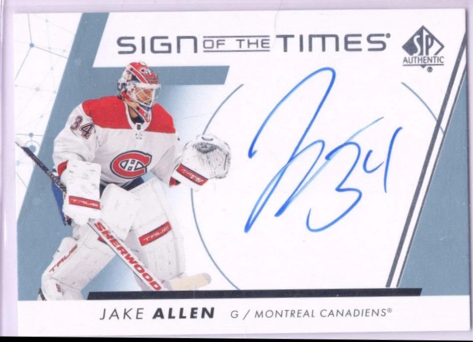 2022-23 SP AUTHENTIC  SIGN OF THE TIMES  #SOTT-JA  JAKE ALLEN - Image 1 of 1