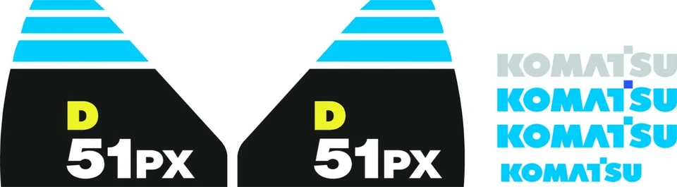 Conjunto de decalques KOMATSU D51 PX - Imagem 1 de 1