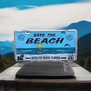 Florida Satellite Beach Booster Plate “Save The Beach” 😎😎 - Picture 1 of 1