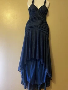 Juniors Masquerade Turquoise sparkle dress HOCO/Prom/Formal size 3/4 Knot Back - Picture 1 of 3