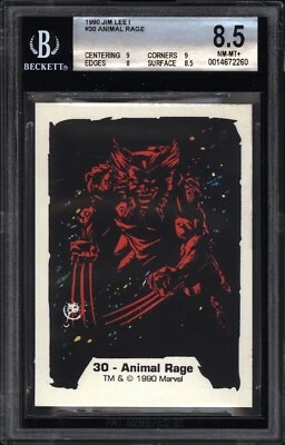 1990 Marvel Comic Images Jim Lee #30 WOLVERINE BGS 8.5 Nm-Mt+ Pop 2 X-Men Card - Image 1 of 2