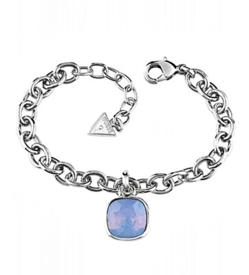 guess ubb61053 armreif armband Armschmuck farbe silber kristall blau neu  - Bild 1 von 4